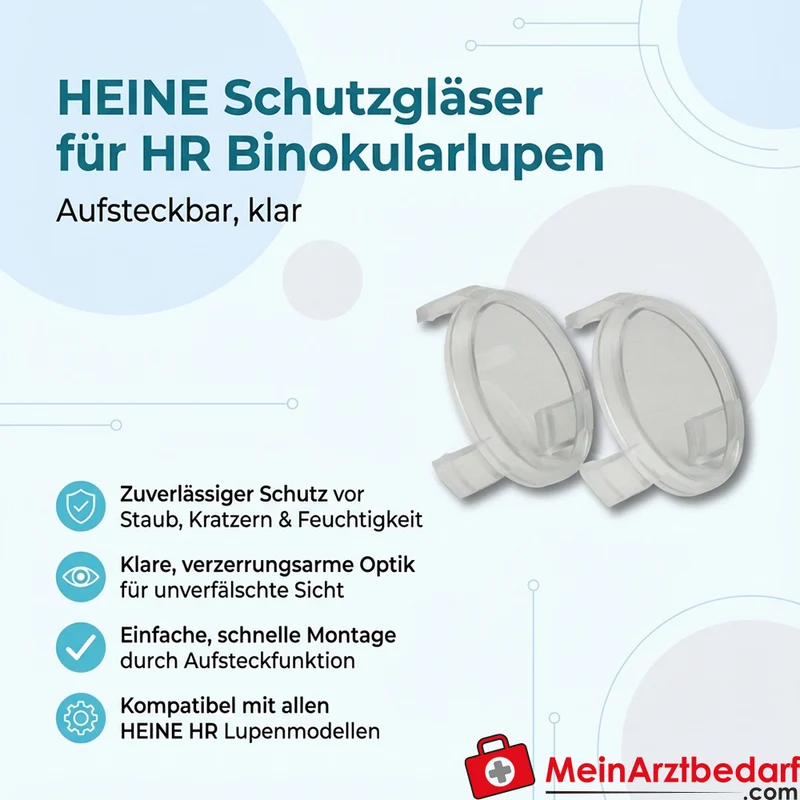 HEINE Schutzgläser für HR Binokularlupen aufsteckbar klar