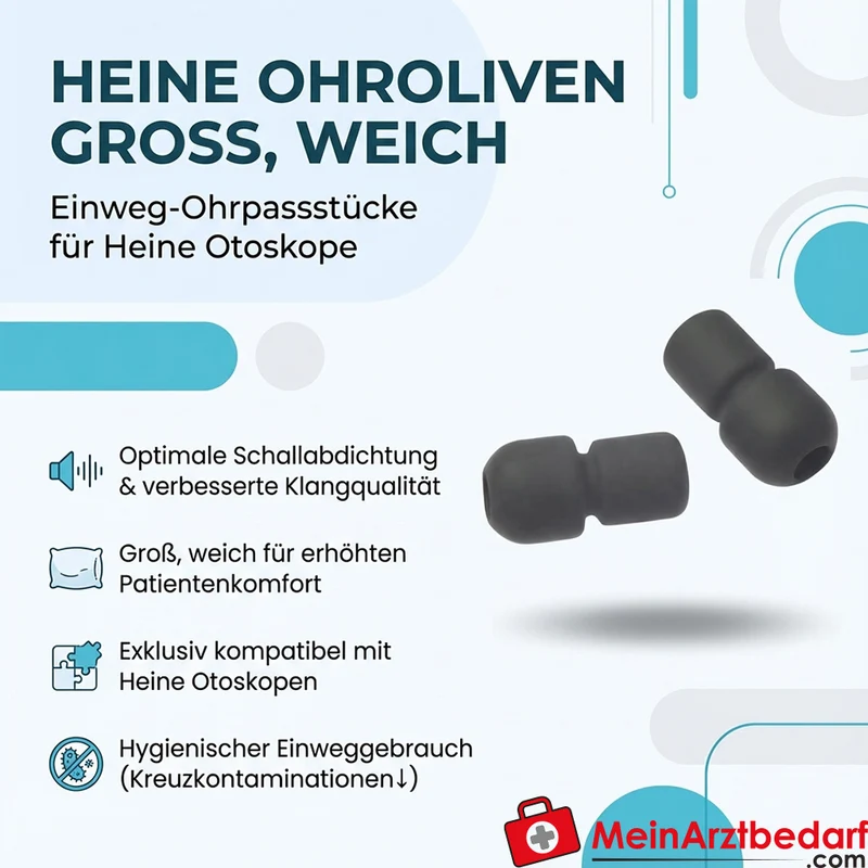 HEINE Ohroliven groß weich Einweg für Heine Otoskope