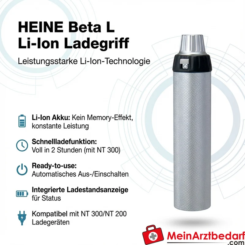 HEINE Beta L Li-Ion Ladegriff Schnellladegriff kompatibel mit NT300/NT200