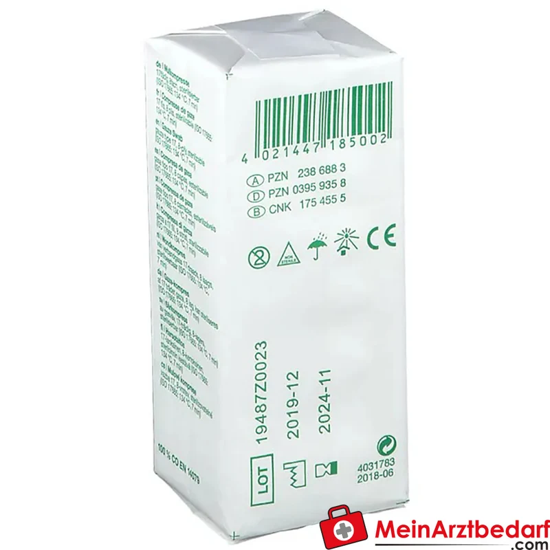 Gazin Mullkompresse 5 x 5 cm 8-lagig unsteril 100 Stück