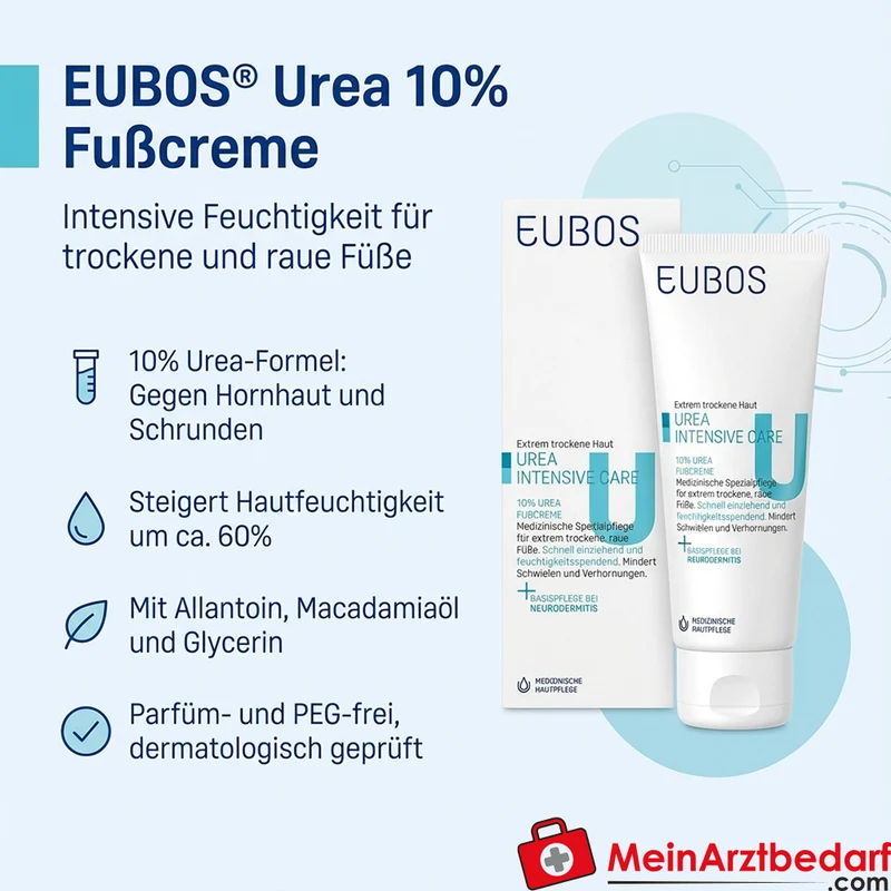 EUBOS Trockene Haut Urea 10% Fußcreme 100 ml