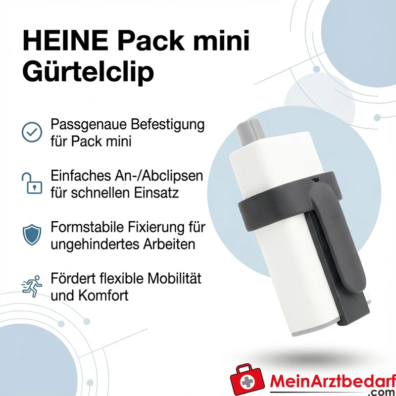 HEINE Pack mini Gürtelclip Clip-Befestigung für Pack mini