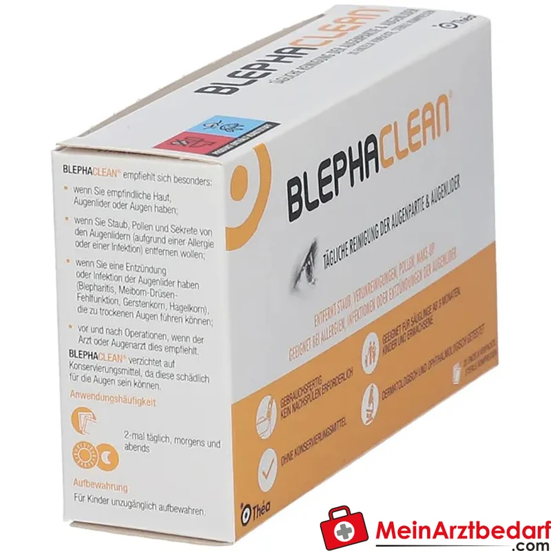 Blephaclean Kompressen, sterile Augenreinigungstücher, Hyaluronsäure, 20 St.