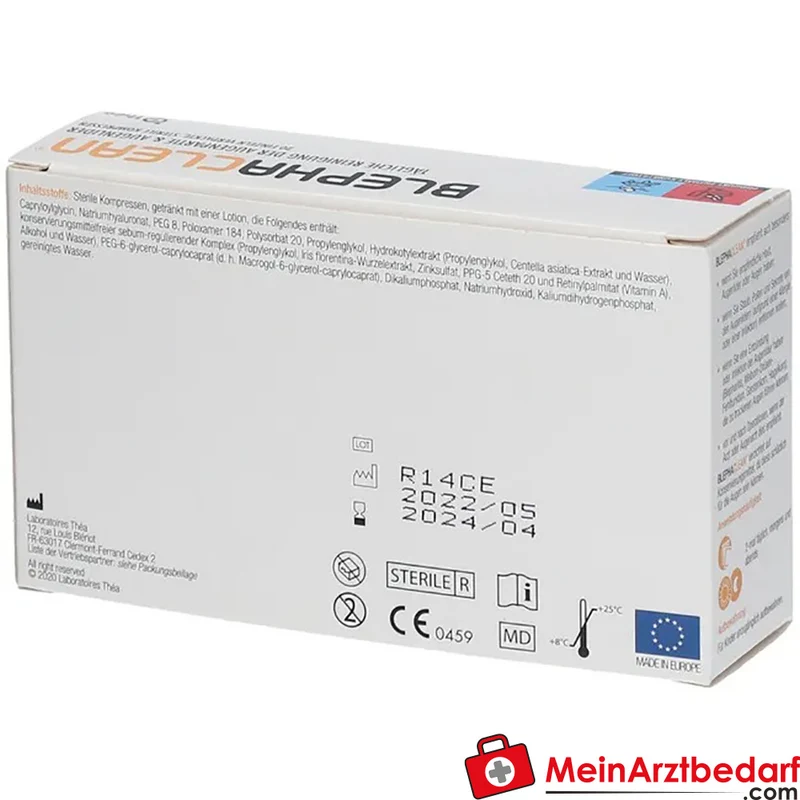 Blephaclean Kompressen, sterile Augenreinigungstücher, Hyaluronsäure, 20 St.
