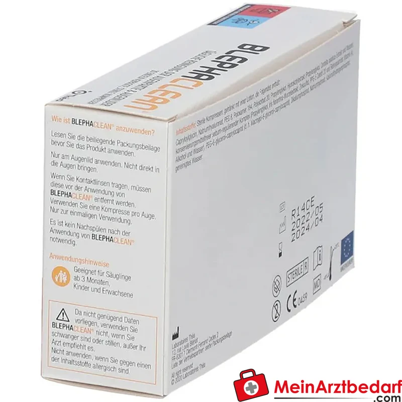 Blephaclean Kompressen, sterile Augenreinigungstücher, Hyaluronsäure, 20 St.