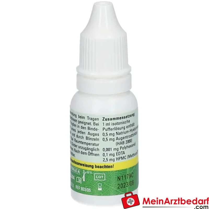Herba-Vision Augentrost Augentropfen 0,05% Augentrosttinktur mit Natrium‑Hyaluronat 15 ml