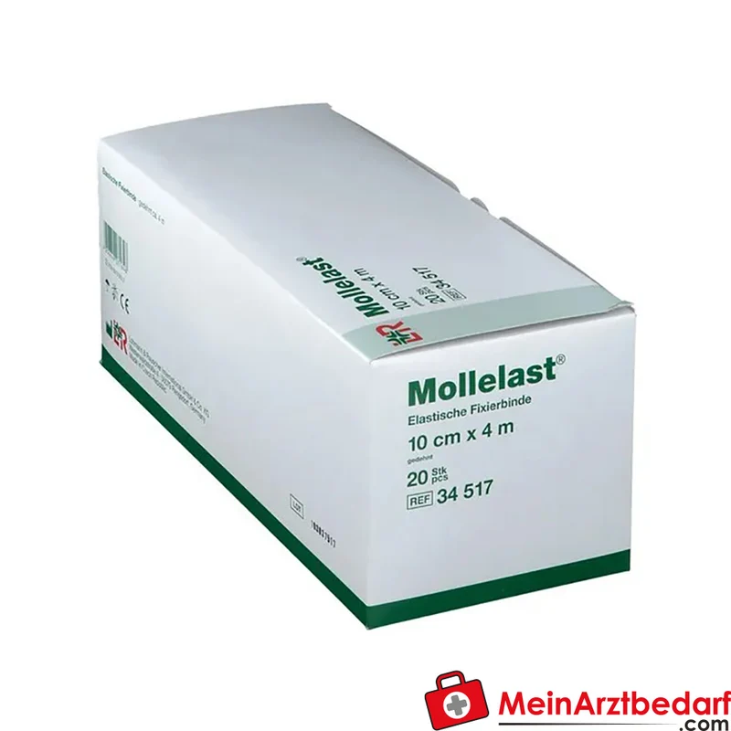 Mollelast® Elastische Fixier- und Kompressionsbinde 10 cm x 4 m, 20 Stück