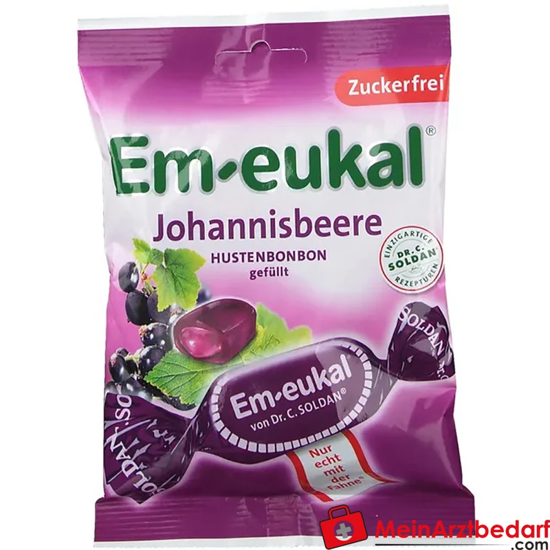 Em-eukal Johannisbeere gefüllt zuckerfrei Bonbons 75 g