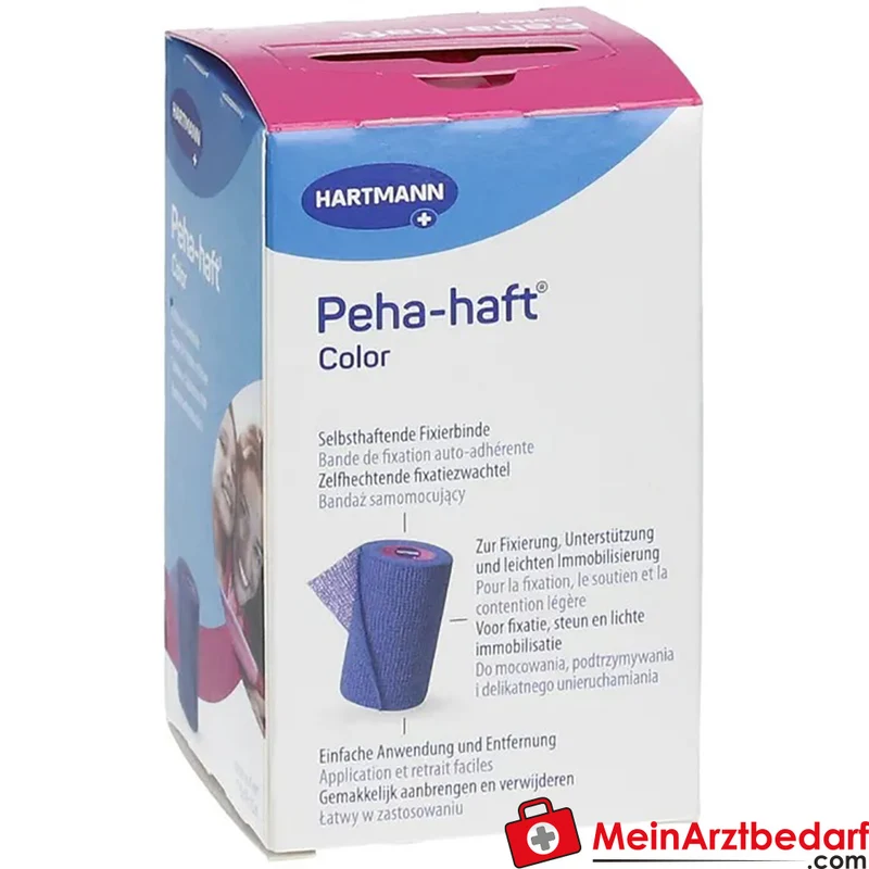 Peha-haft selbsthaftende Fixierbinde latexfrei 8 cm x 4 m blau 1 Stk.