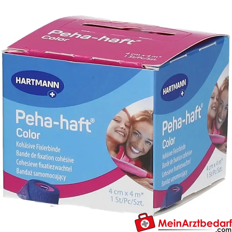 Peha-haft selbsthaftende Fixierbinde latexfrei 4 cm x 4 m blau 1 Stk.