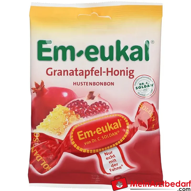 Em-eukal Granatapfel-Honig Bonbons mit Vitamin C und Menthol 75 g
