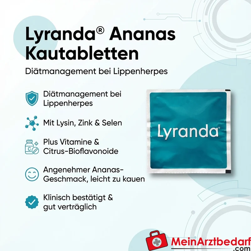 Lyranda Ananas Lysin Zink Selen Kautabletten 20 Stück