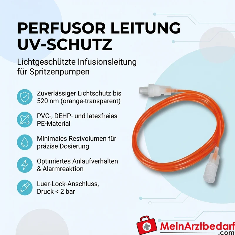 B. Braun Perfusor Leitung UV-Schutz PE Luer-Lock 150/200 cm orange