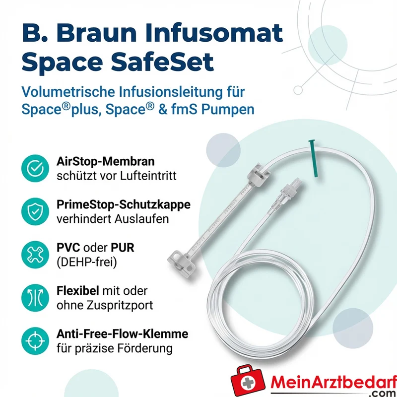 B. Braun Infusomat Space SafeSet Infusionsleitung PVC/PUR, 100 Stk.