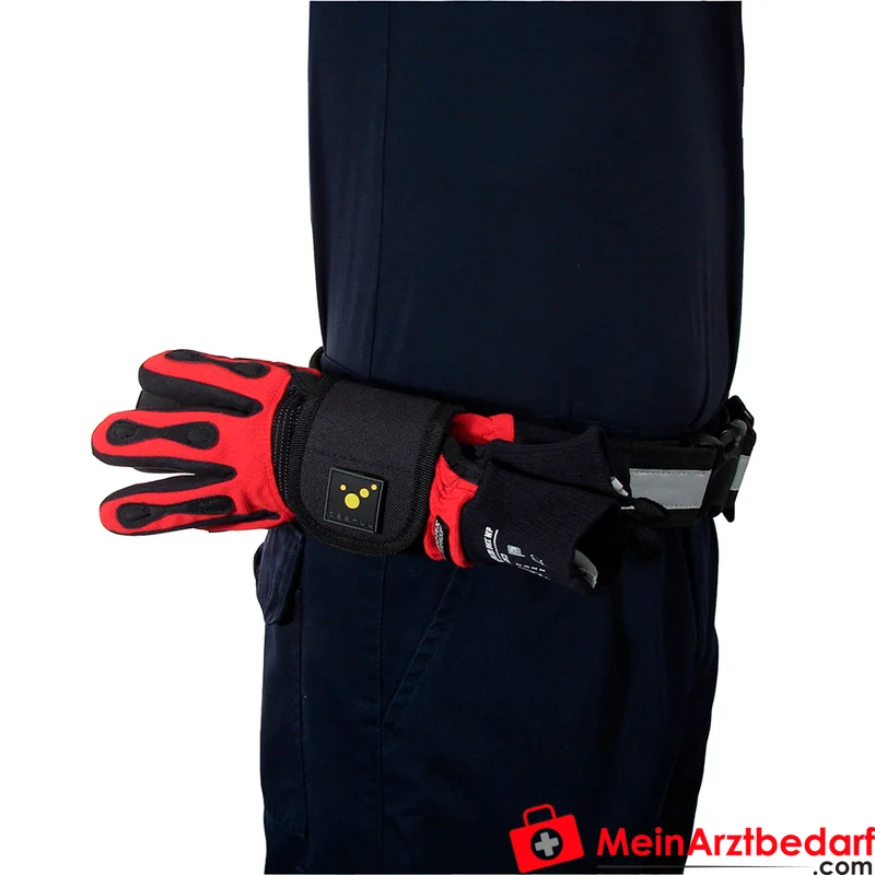 TEE-UU FIX Handschuh-Holster schwarz Hyperlon 2-Wege Gürtelschlaufe Innenfach für Einweghandschuhe