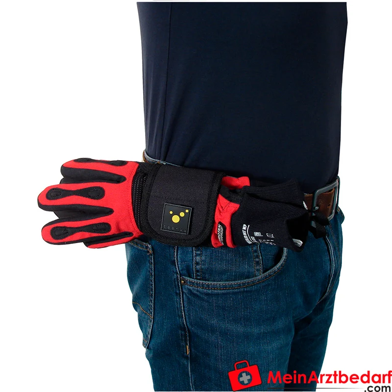TEE-UU FIX Handschuh-Holster schwarz Hyperlon 2-Wege Gürtelschlaufe Innenfach für Einweghandschuhe