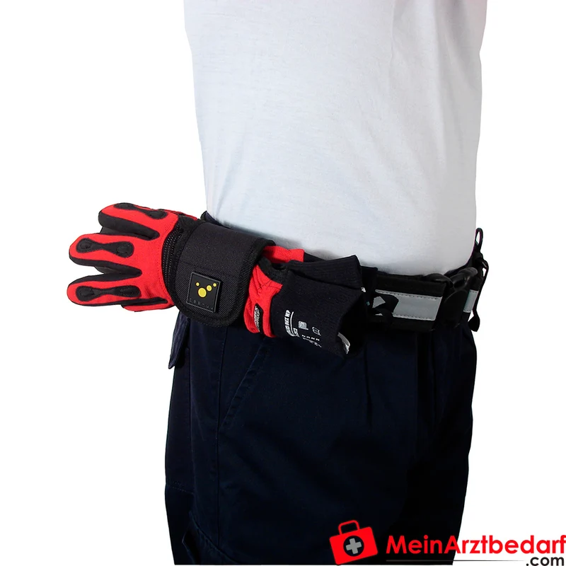 TEE-UU FIX Handschuh-Holster schwarz Hyperlon 2-Wege Gürtelschlaufe Innenfach für Einweghandschuhe