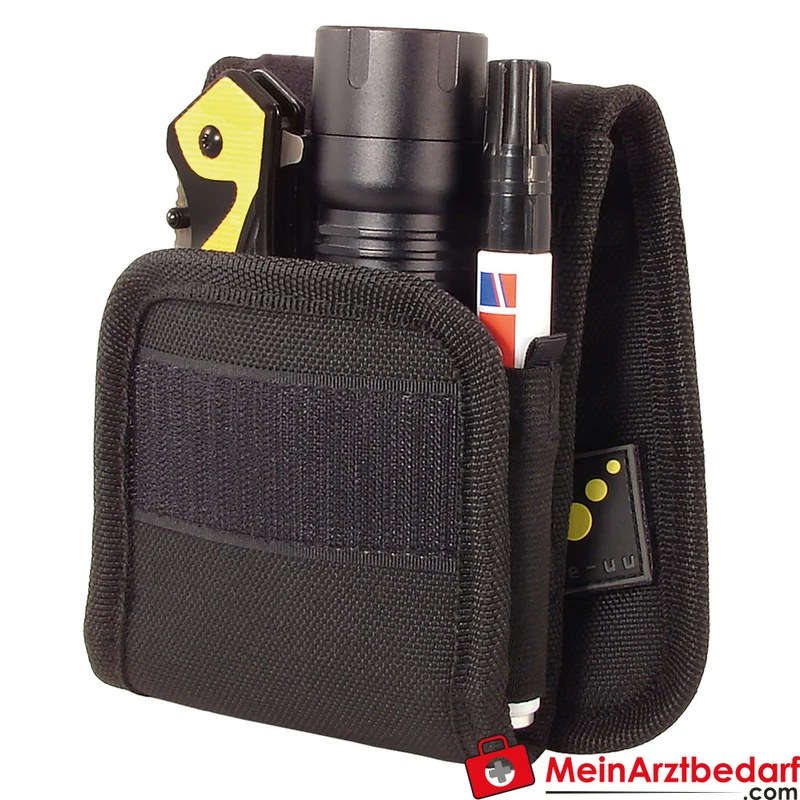 TEE-UU DUPLEX TAC Holster für Taschenlampe und Multitool, MOLLE/PALS, 1200D Polyester, Schwarz, 10,5 x 15 x 4 cm