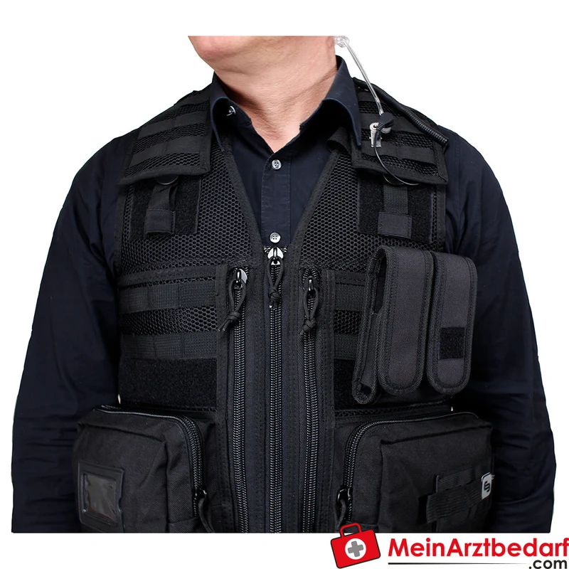 TEE-UU DUPLEX TAC Holster für Taschenlampe und Multitool, MOLLE/PALS, 1200D Polyester, Schwarz, 10,5 x 15 x 4 cm