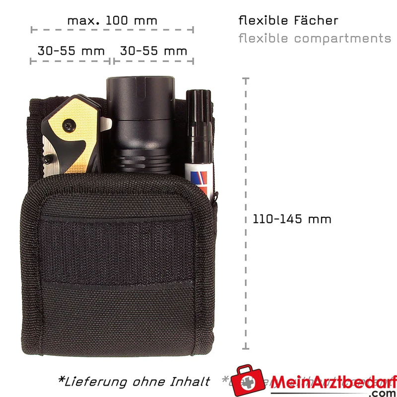 TEE-UU DUPLEX TAC Holster für Taschenlampe und Multitool, MOLLE/PALS, 1200D Polyester, Schwarz, 10,5 x 15 x 4 cm