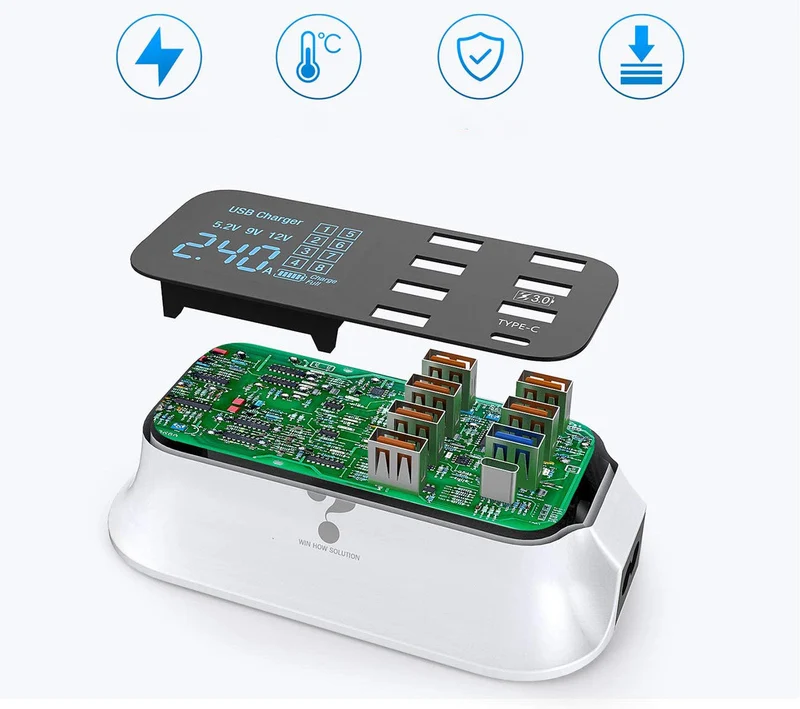 8-Port-Ladestation