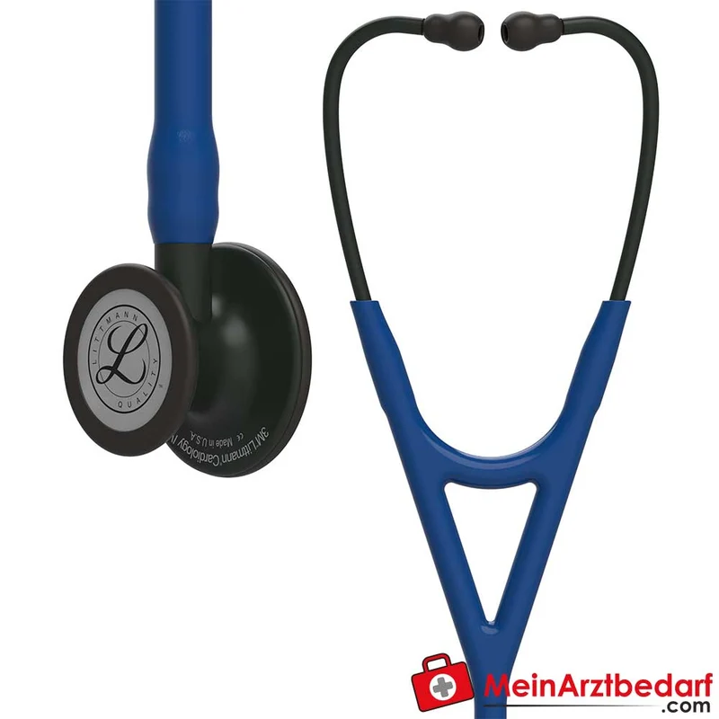 Littmann Cardiology IV Stethoskop Edelstahl, Dual‑Frequency, für Erwachsene & Kinder, Black-Edition