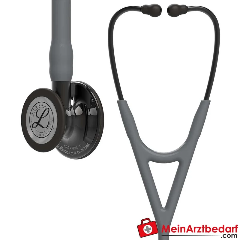 Littmann Cardiology IV Stethoskop Edelstahl, Dual‑Frequency, für Erwachsene & Kinder, Smoke-Edition