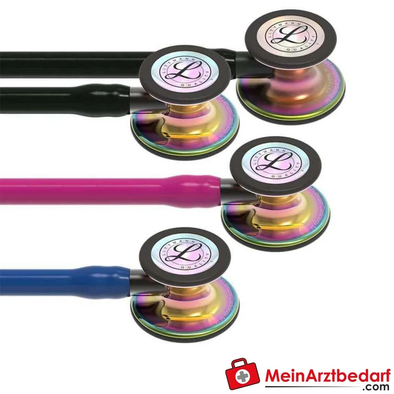 Littmann Cardiology IV Stethoskop Edelstahl, Dual‑Frequency, für Erwachsene & Kinder, Rainbow-Edition