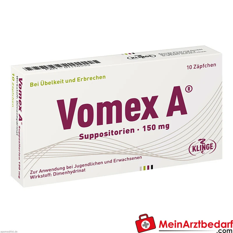 Vomex A Dimenhydrinat 150 mg Zäpfchen 10 Stück
