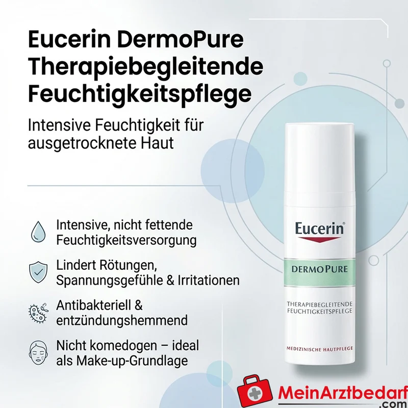 Eucerin DermoPure Therapiebegleitende Feuchtigkeitspflege bei Aknetherapie Creme 50 ml