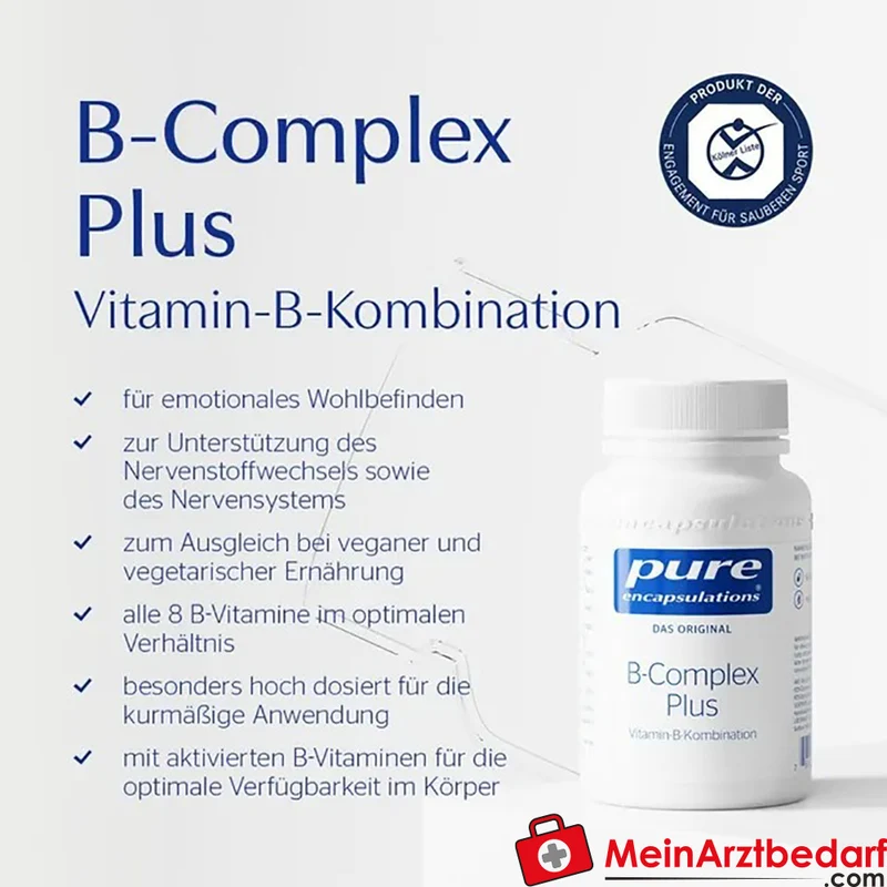 Pure Encapsulations B-Complex Plus B-Vitamine hochdosiert Kapseln 60 Stück
