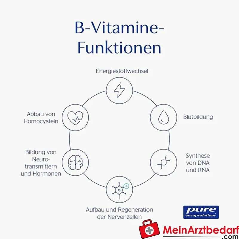Pure Encapsulations B-Complex Plus B-Vitamine hochdosiert Kapseln 60 Stück
