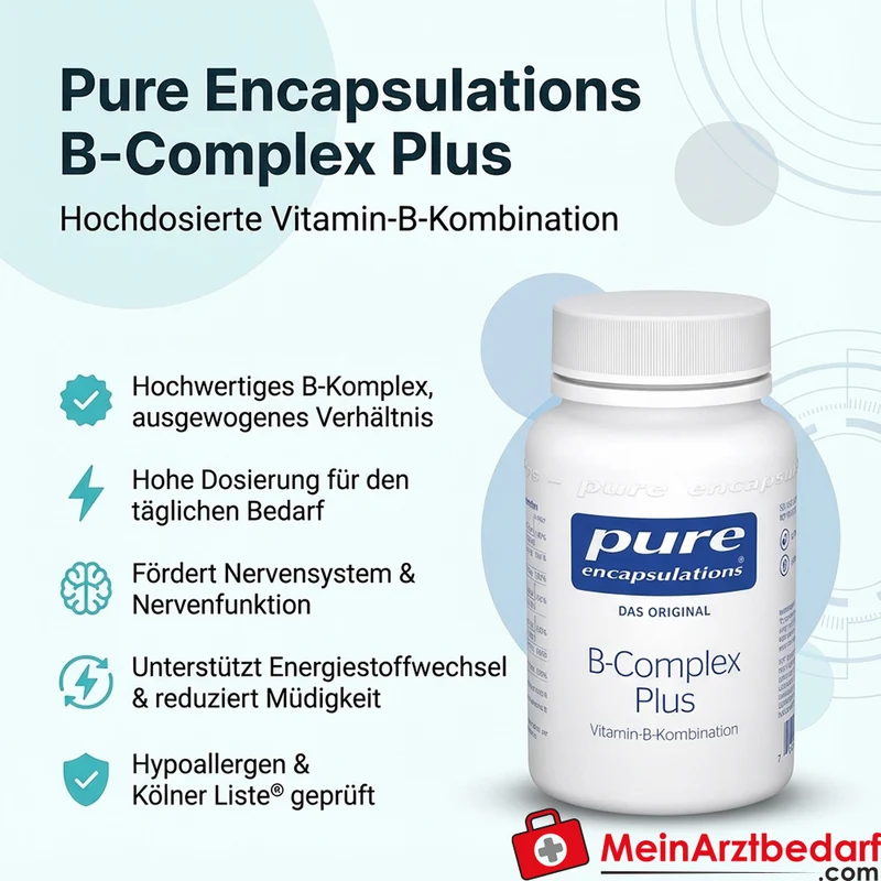 Pure Encapsulations B-Complex Plus B-Vitamine hochdosiert Kapseln 60 Stück