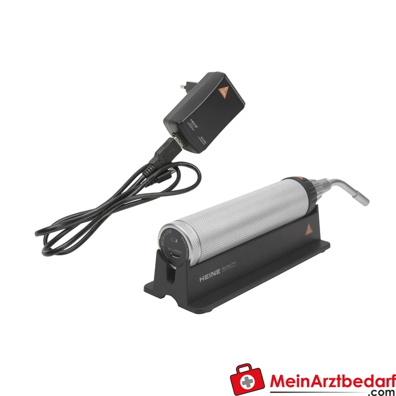 HEINE Finoff-Durchleuchter Kit 3,5 V BETA4 USB-Ladegriff Blaufilter Skleraldurchleuchtung