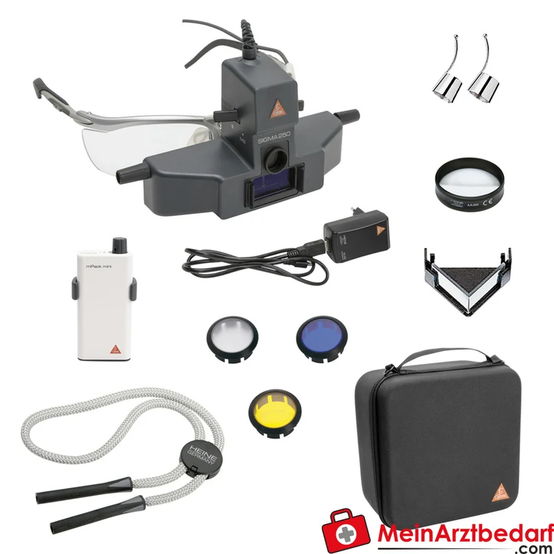 HEINE SIGMA 250 Indirektes binokulares Ophthalmoskop mit mPack mini ultraleicht 110 g