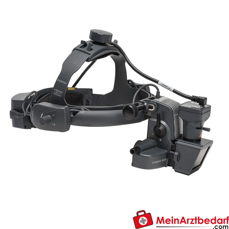 HEINE Omega 500 LED indirektes Ophthalmoskop 5‑MP DV1 Videokamera mPack Akku