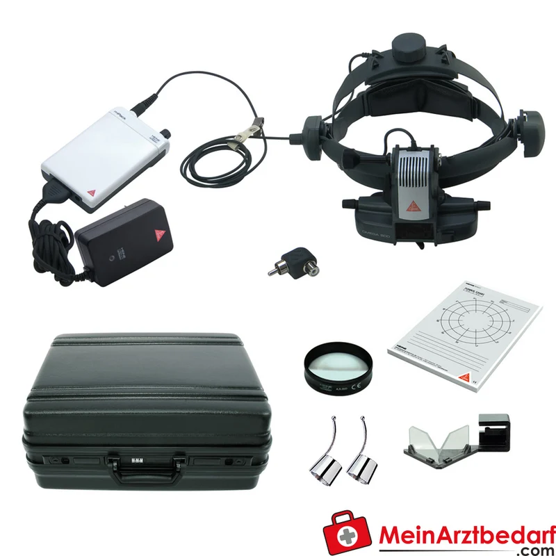 HEINE Omega 500 LED Indirektes binokulares Ophthalmoskop mit mPack und Plug Transformer