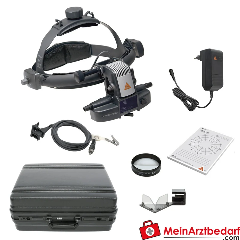 HEINE Omega 500 LED indirektes binokulares Ophthalmoskop Netzwerkbetrieb HC50L
