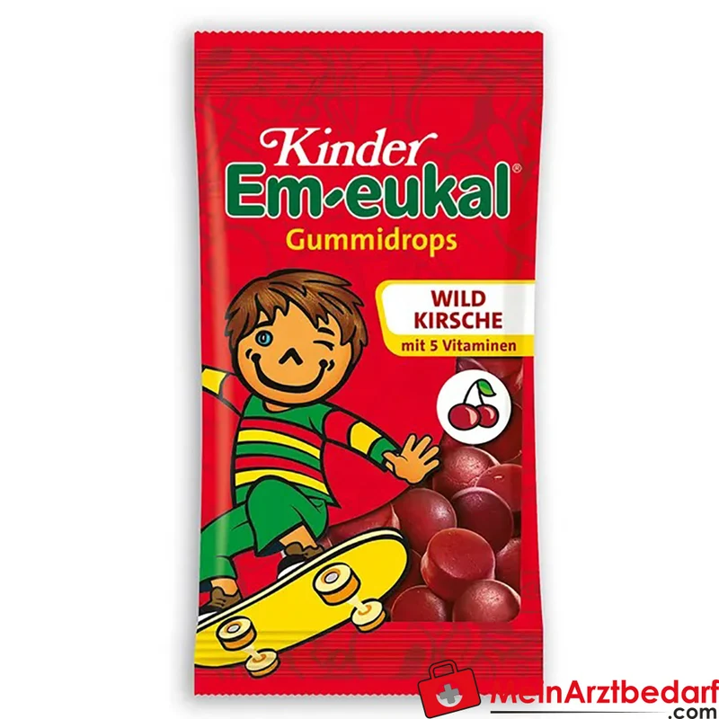 Em-eukal Kinder Gummidrops Wildkirsche mit Vitaminen zuckerhaltig 75 g