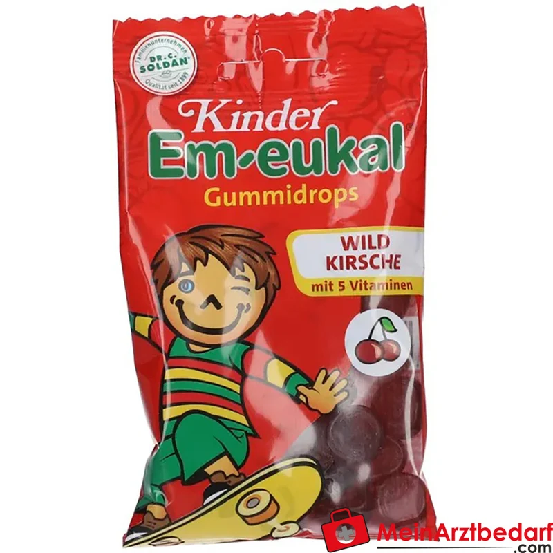 Em-eukal Kinder Gummidrops Wildkirsche mit Vitaminen zuckerhaltig 75 g
