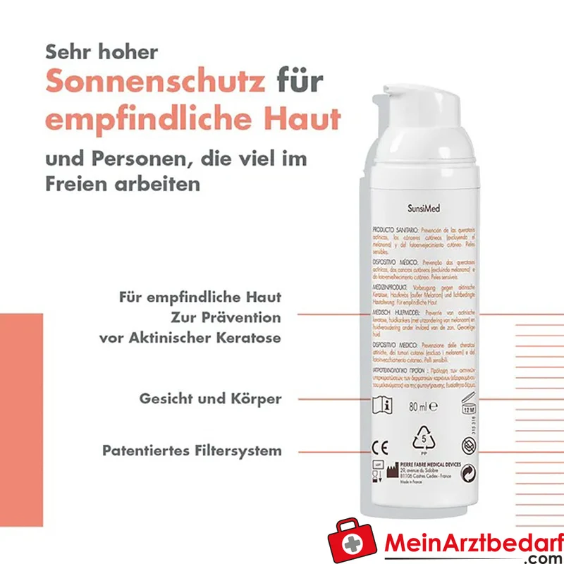 Avène SunsiMed medizinischer Sonnenschutz Pumpflakon 80 ml