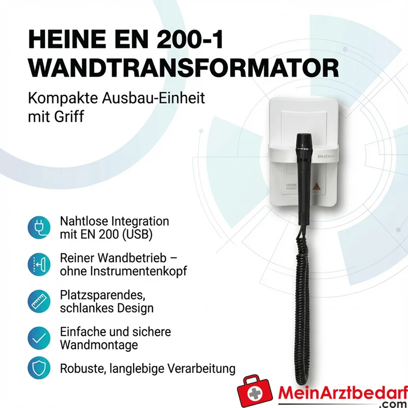 HEINE EN 200-1 Wandtransformator Ausbau-Einheit mit Griff, kompatibel mit EN 200