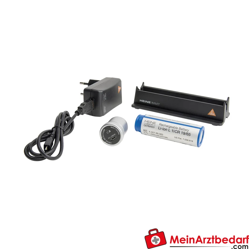 HEINE Beta4 USB Ladegriff Li‑ion Akku, galvanische Trennung, Metallgehäuse