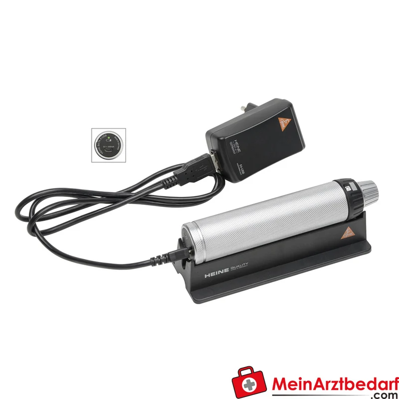 HEINE Beta4 USB Ladegriff Li‑ion Akku, galvanische Trennung, Metallgehäuse
