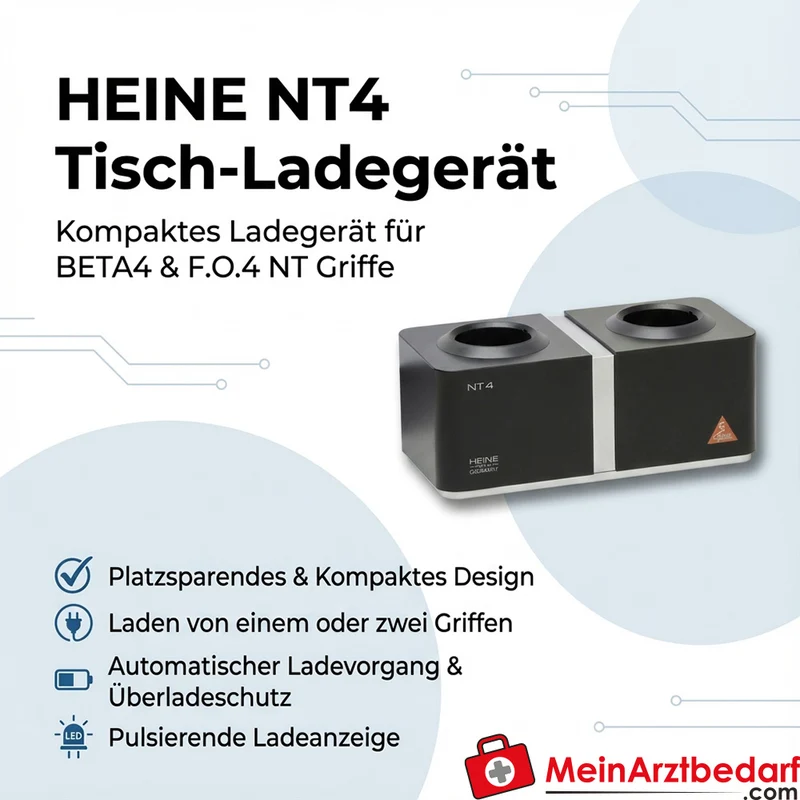 HEINE NT4 Tisch-Ladegerät für BETA4 NT, BETA4 SLIM NT und F.O.4 NT