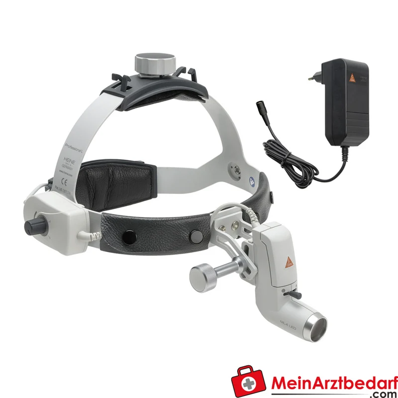 HEINE ML4 LED Kopfleuchte Netzbetrieb stufenloses Leuchtfeld 30–80 mm Professional L Kopfband