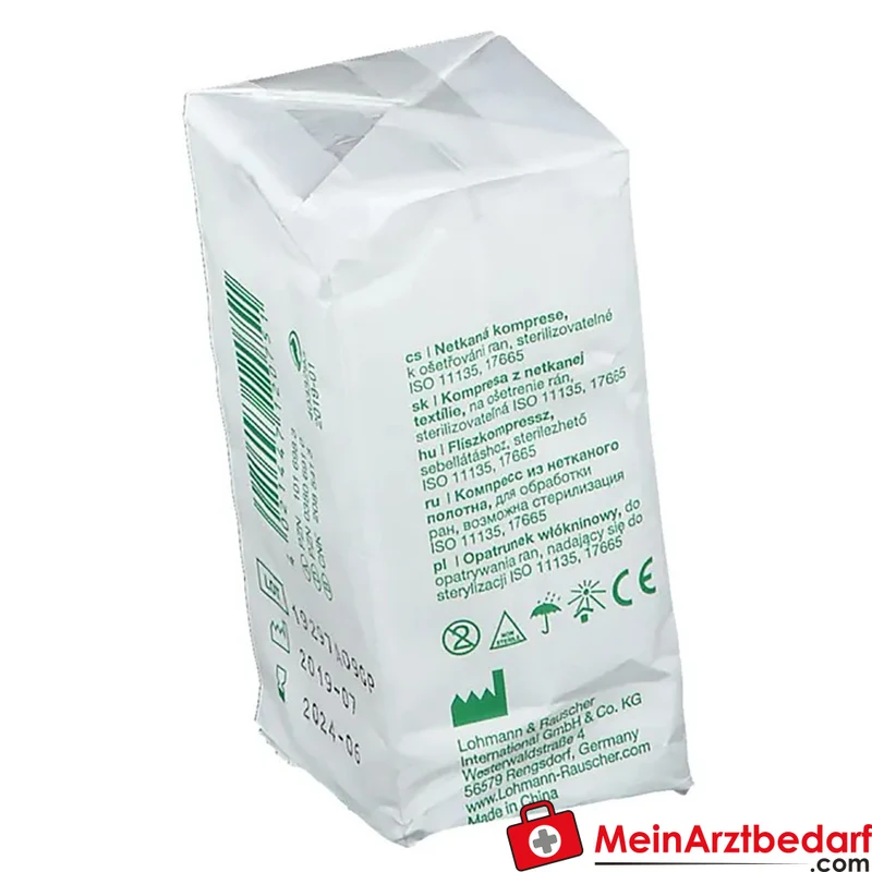 Vliwasoft Vliesstoffkompresse 5 cm x 5 cm 4-lagig unsteril 100 Stück