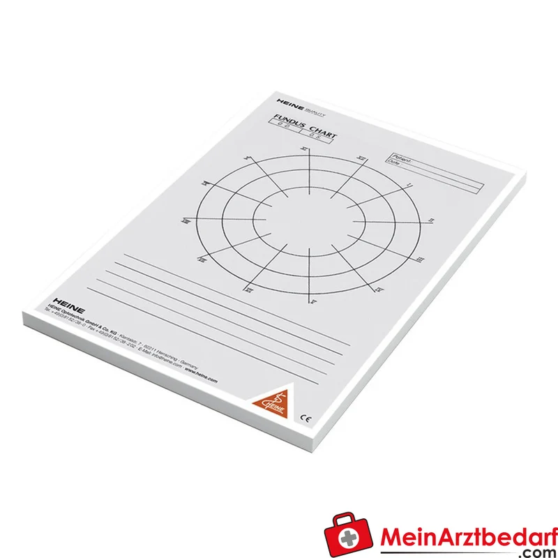 HEINE Fundus-Charts Set, hochauflösende Diagnostikcharts für Fundusuntersuchung