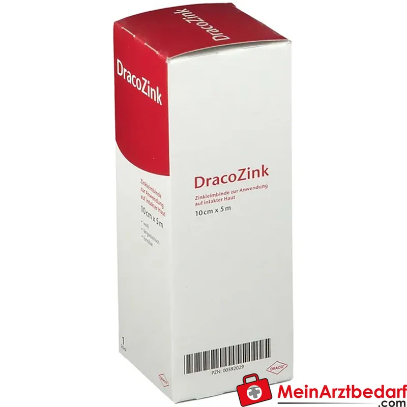 DracoZink Zinkleimbinde Zinkoxid Binde 10 cm x 5 m 1 Stück