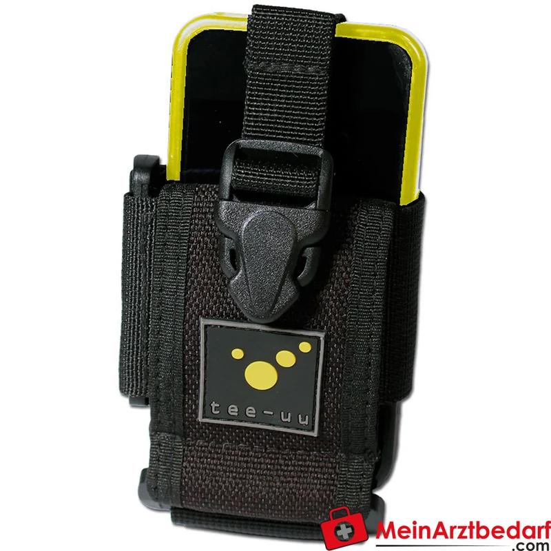TEE-UU RING Holster für Digitalfunk & Smartphone, verstellbar, 1200D Polyester, schwarz, bis 16×16 cm